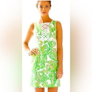 EUC Lilly Pulitzer Rosie Shift sz4 uber vivid and bright, stiff, no wear